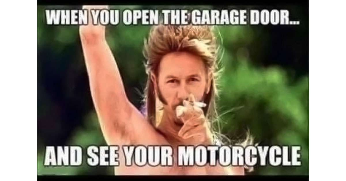 When you open the garage door
